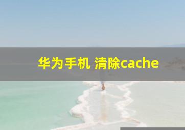 华为手机 清除cache